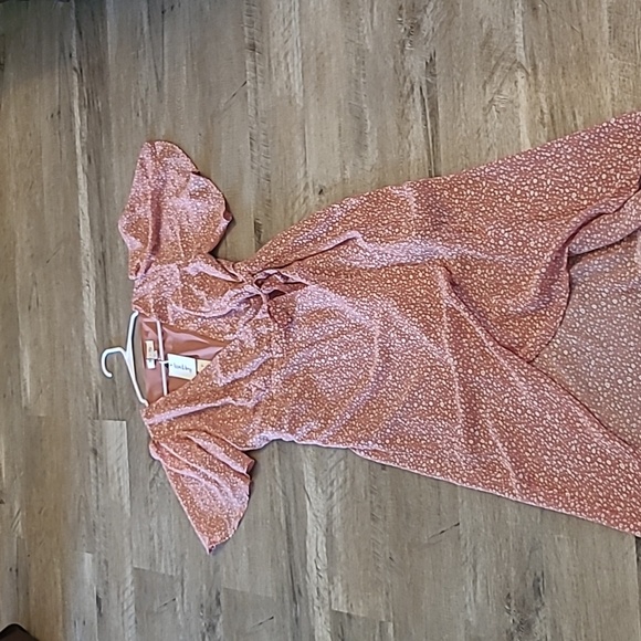 Hi/Lo Midi Wrap Dress - Picture 2 of 6